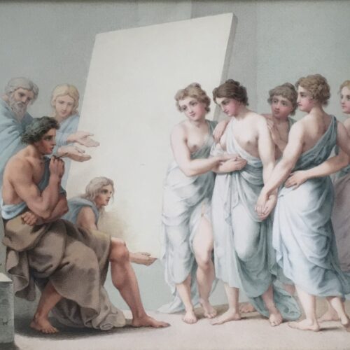 Circle of Michelangelo Maestri - Zeuxis and the most beautiful girls of Croton