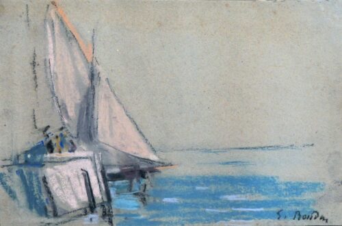 Boudin - Sailboat near Honfleur