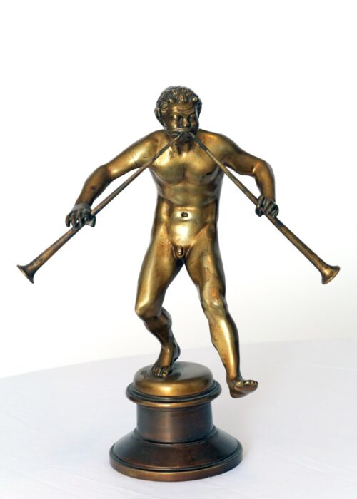Faun – bronze figure based on an antique model