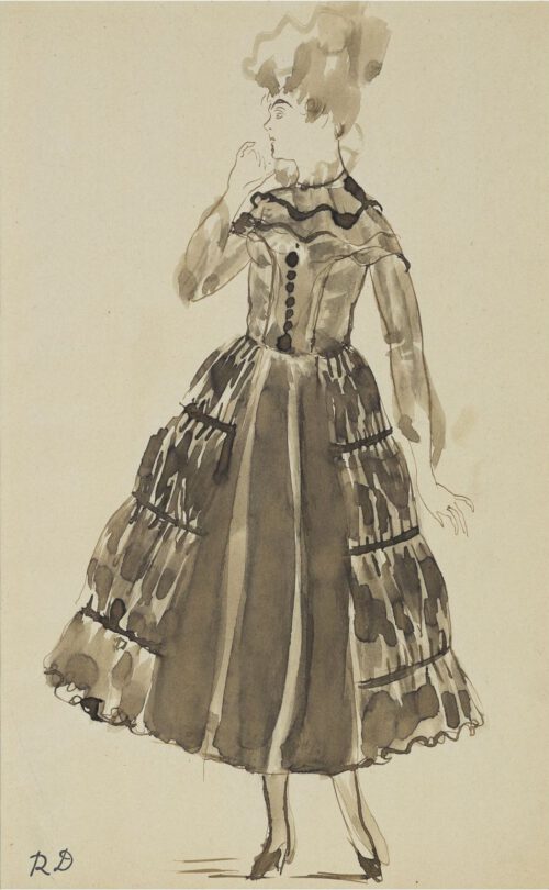 Dufy – Etude de robe pour Paul Poiret (fashion drawing)