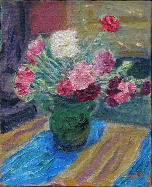 Seyssaud – Carnations in a Green Vase