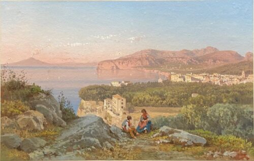 Escena familiar costera